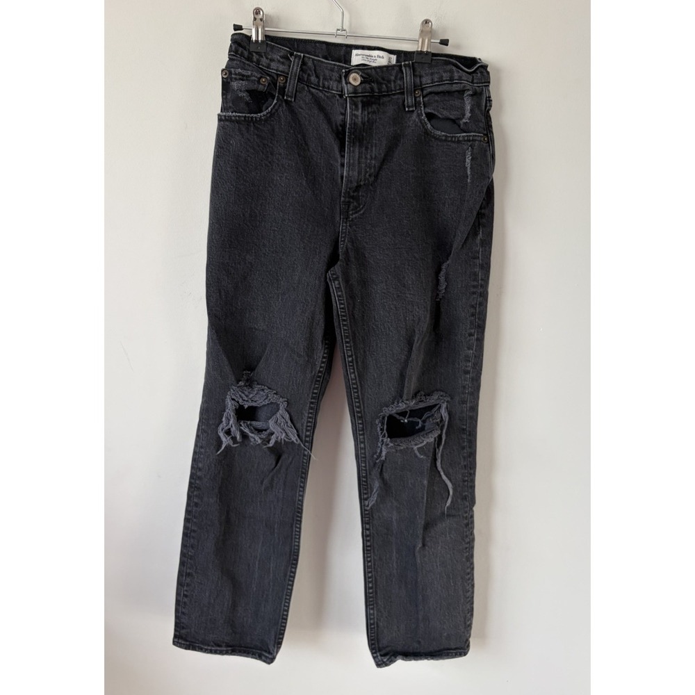 Abercrombie Fitch Jeans Womens 27 4S The 90s Straight Ultra High-Rise Black